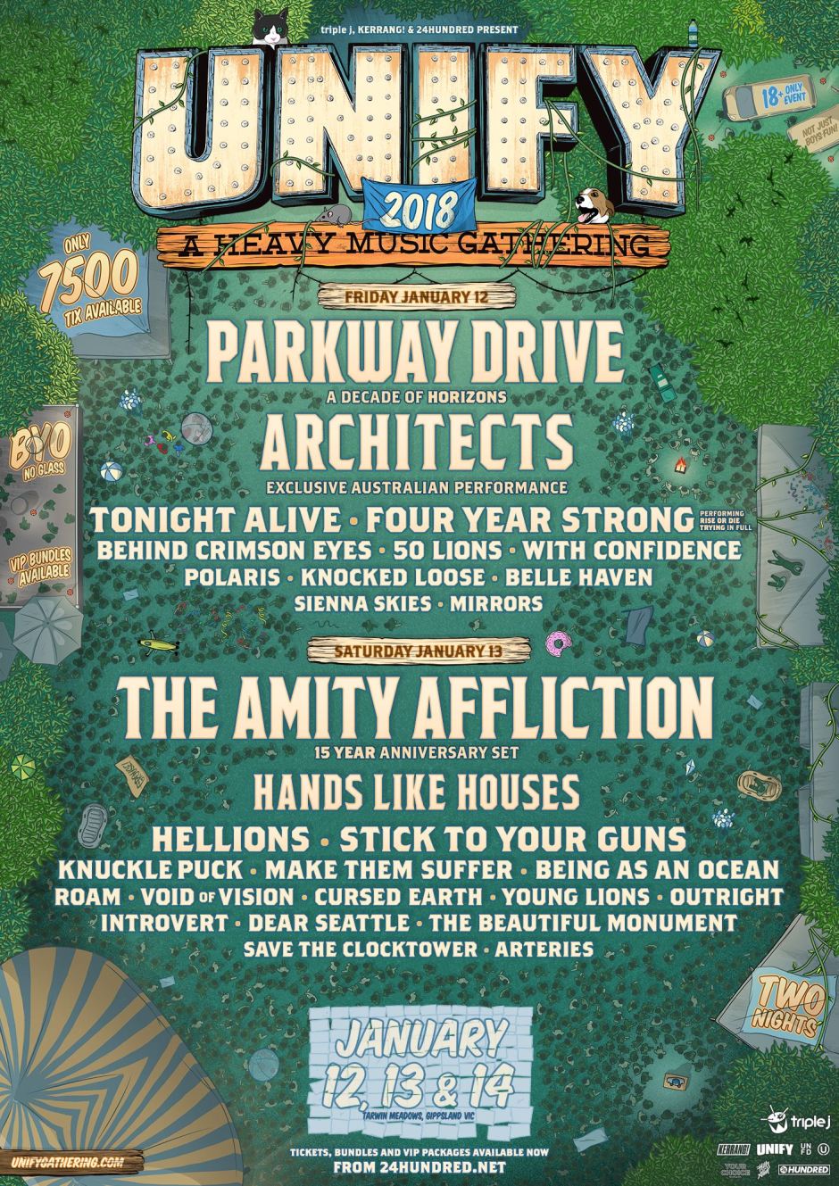 UNIFY 2018 A Heavy Music Gathering Parkway Drive The Amity Affliction