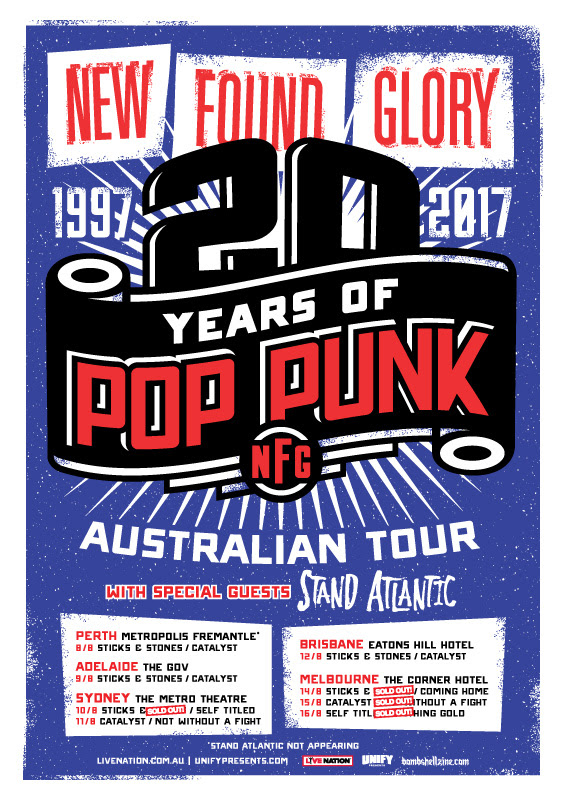 New Found Glory Australian Tour August 2017